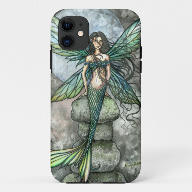 Capa Para iPhone 11 Capa de iPhone Verde da Sereia Fada (Verso)