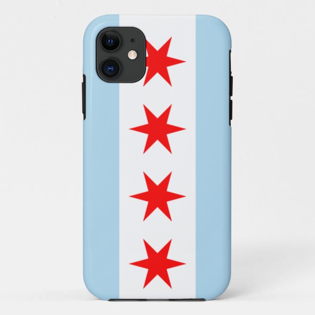 Capa Para iPhone 11 capa de telefone da bandeira de Chicago do iPhone (Verso)