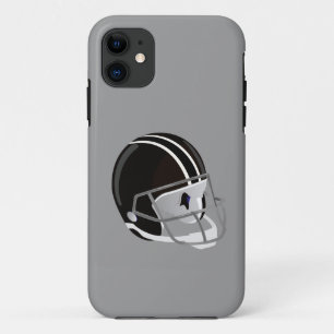 Capa Para iPhone 11 Capacete de Futebol Prata