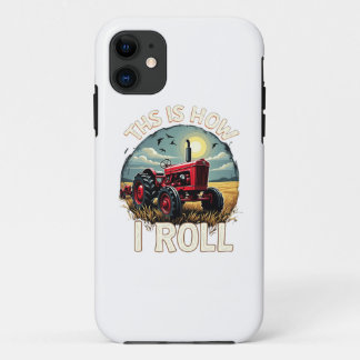 Capa Para iPhone 11 "capas de iphone de Trator Vintage - Branco"