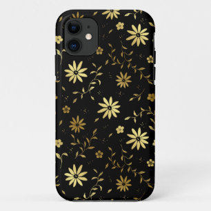 Capa Para iPhone 11 "Capas de iphone pretas Dourados elegantes "