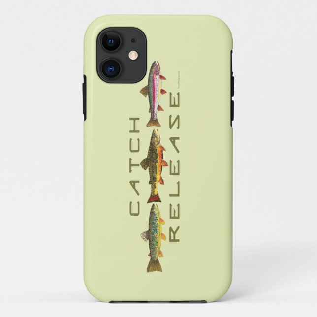 Capa Para iPhone 11 Captura & liberação de pesca da truta (Verso)