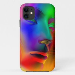 Capa Para iPhone 11 Cara de Mulher Psicodélica
