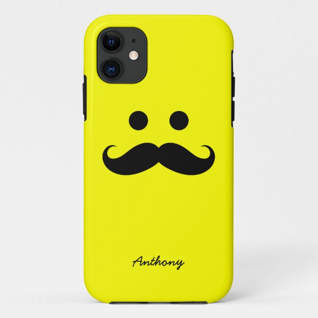 Capa Para iPhone 11 cara personalizada caso do bigode do iPhone 5 (Verso)