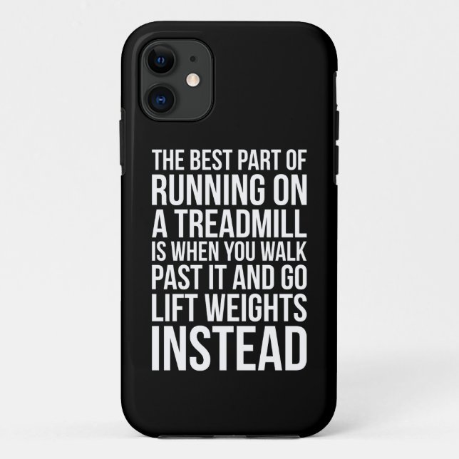 Capa Para iPhone 11 Cardio, Esteira de Treadmoagem em Execução vs Leva (Verso)