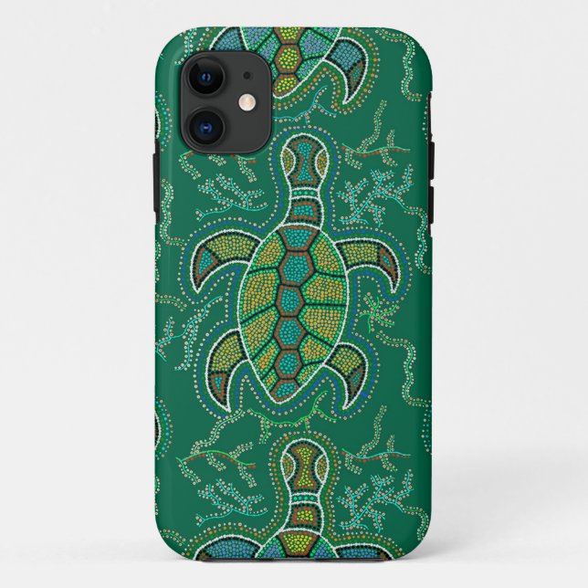 Capa Para iPhone 11 Caribe Tortuga (Verso)