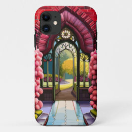 Capa Para iPhone 11 Carnações Adorn Gate, bem-vindos ao Jardim Secreto