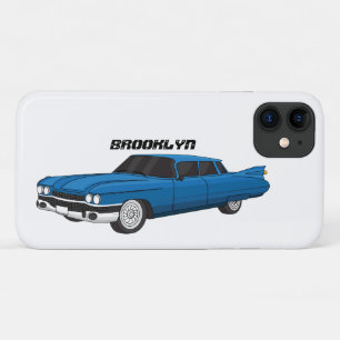 Capa Para iPhone 11 Carro clássico azul legal 1959
