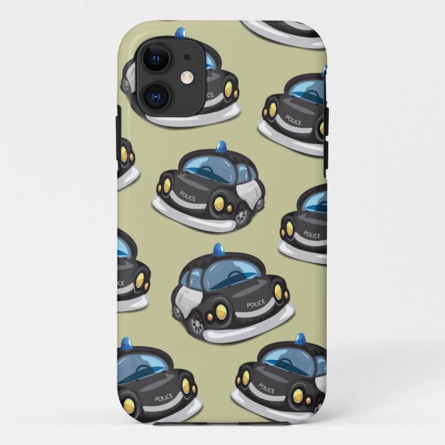 Capa Para iPhone 11 Carro de Polícia Antigo (Verso)
