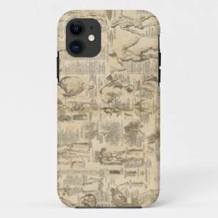 Capa Para iPhone 11 Carta anatômica de Cyclopaedia 1728