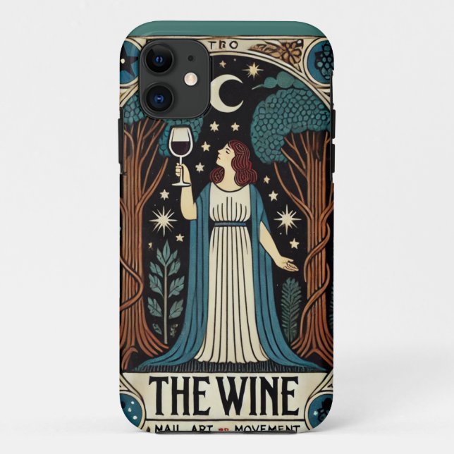 Capa Para iPhone 11 Cartão de Tarô de Vinho (Verso)