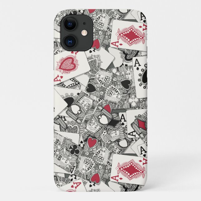 Capa Para iPhone 11 cartas de jogar (Verso)