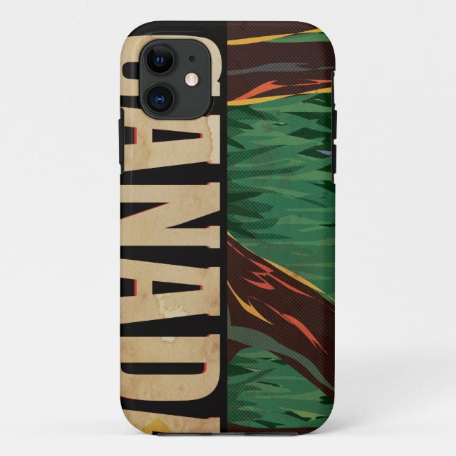 Capa Para iPhone 11 Cartaz de Viagem Antigo do Canadá (Verso)