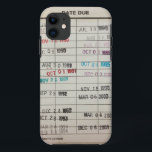 Capa Para iPhone 11 Cartões de data aprazada da biblioteca do vintage<br><div class="desc">Cartões de data aprazada da biblioteca do vintage</div>