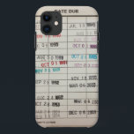 Capa Para iPhone 11 Cartões de data aprazada da biblioteca do vintage<br><div class="desc">Cartões de data aprazada da biblioteca do vintage</div>