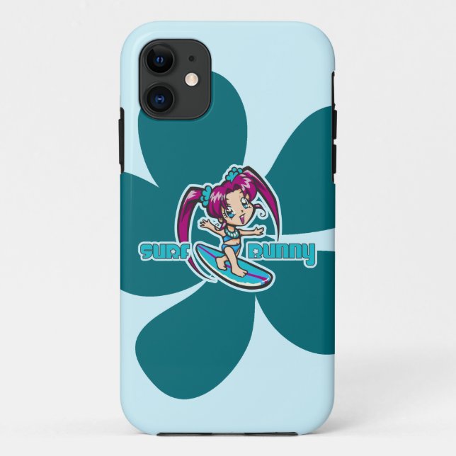 Capa Para iPhone 11 Cartografia da surf Bunny Surfer Girl (Verso)