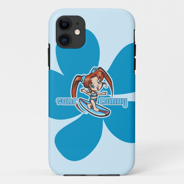 Capa Para iPhone 11 Cartografia da surf Bunny Surfer Girl (Verso)