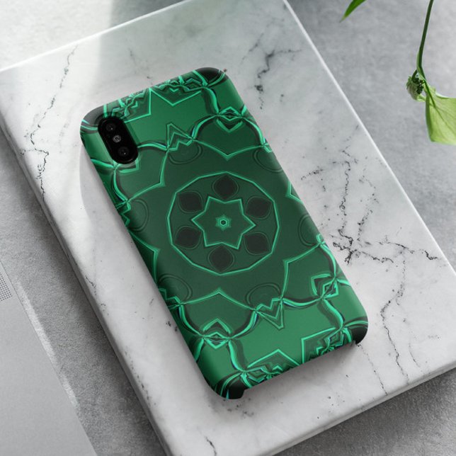 Capa Para iPhone 11 Cartografia Mandala Flor Verde (Criador carregado)