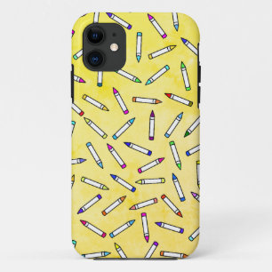 Capa Para iPhone 11 Cartoon Crayon Pattern