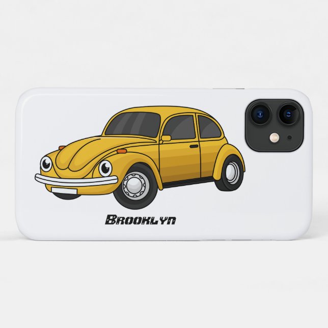 Capa Para iPhone 11 Cartoon de carro clássico (Verso (horizontal))