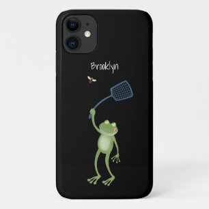 Capa Para iPhone 11 Cartoon de mosca verde-sapo engraçado