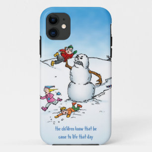 Capa Para iPhone 11 Cartoon do Killer Snowman Engraçado