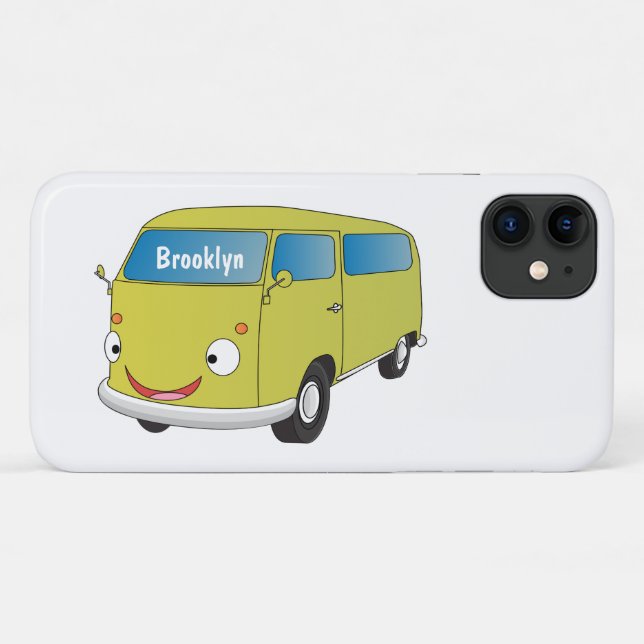 Capa Para iPhone 11 Cartoon do verde limão clássico (Verso (horizontal))