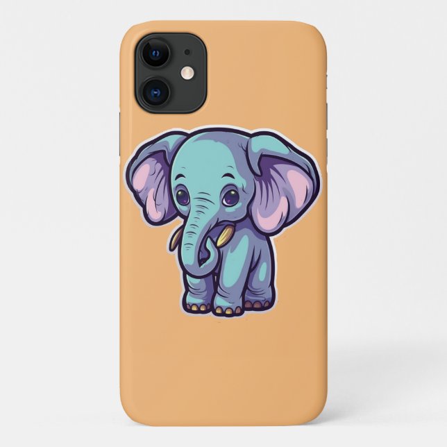 CAPA PARA iPhone 11 CARTOON ELEPHANT (Verso)