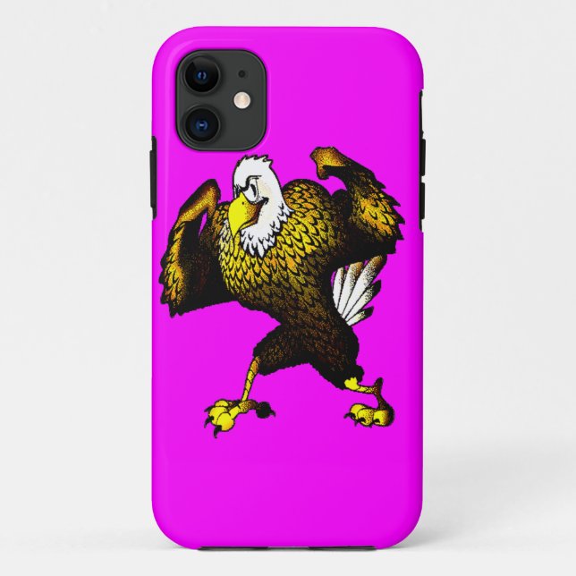 Capa Para iPhone 11 Cartoon Fighting Eagle (Verso)