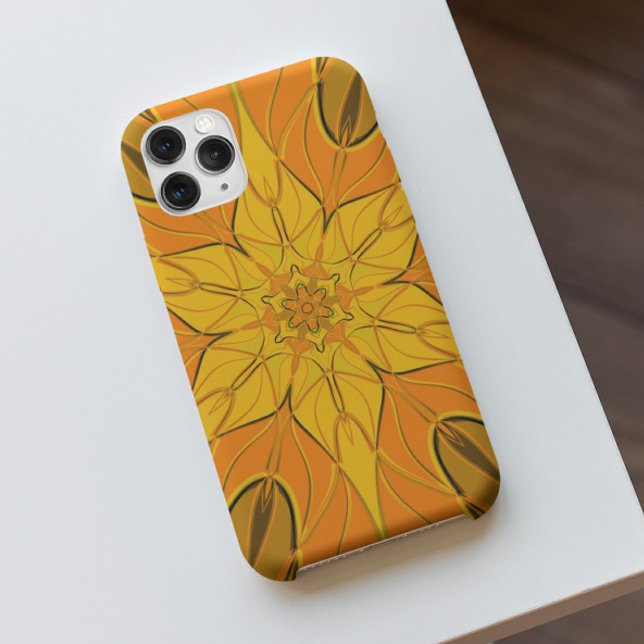 Capa Para iPhone 11 Cartoon Mandala Flor Amarelo (Criador carregado)