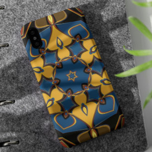 Capa Para iPhone 11 Cartoon Mandala Flor Amarelo Azul e Laranja