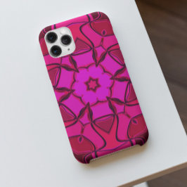 Capa Para iPhone 11 Cartoon Mandala Flor Rosa