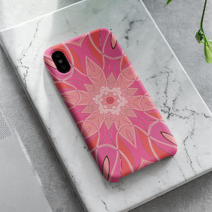 Capa Para iPhone 11 Cartoon Mandala Flor Rosa