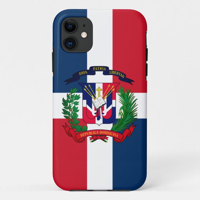 Capa Para iPhone 11 Casaco de armas da República Dominicana (Verso)