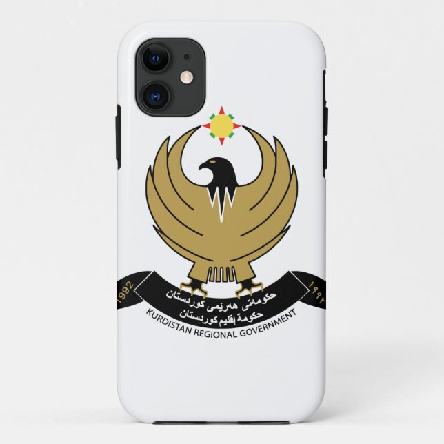 Capa Para iPhone 11 Casaco de Armas do Curdistão (Verso)