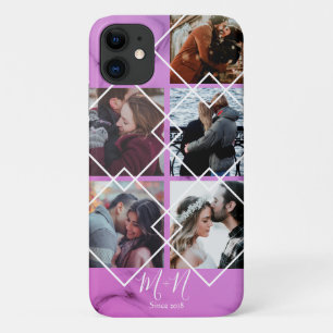 Capa Para iPhone 11 casais personalizados Rosa e cor-de-rosa