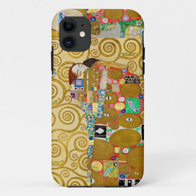 Capa Para iPhone 11 Casal Gustav Klimt Fulfillment Nouveau (Verso)