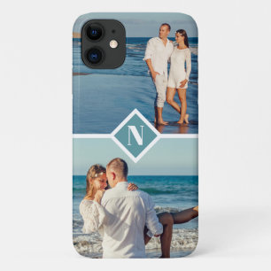 Capa Para iPhone 11 casal personalizado moderno e elegante monograma