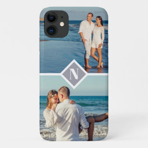 Capa Para iPhone 11 casal personalizado moderno e elegante monograma
