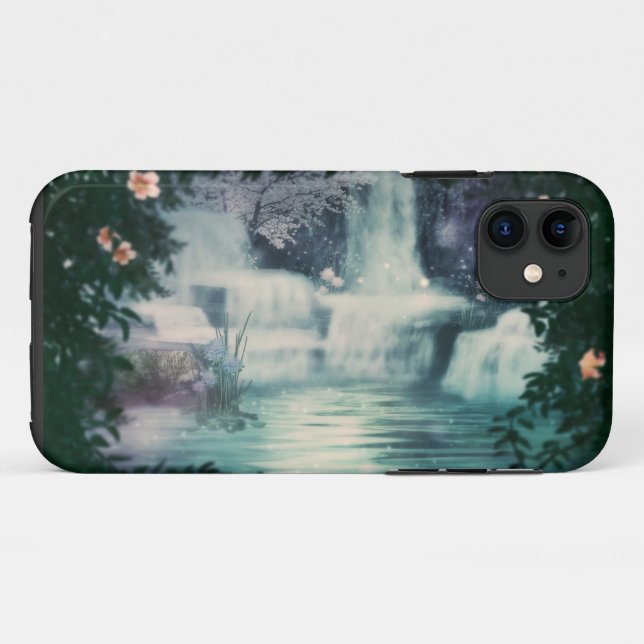 Capa Para iPhone 11 Cascata de queda de água fantasia (Verso (horizontal))