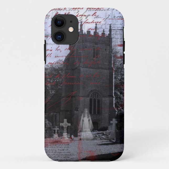 Capa Para iPhone 11 Case mate assombrada gótico do iPhone do cemitério (Verso)