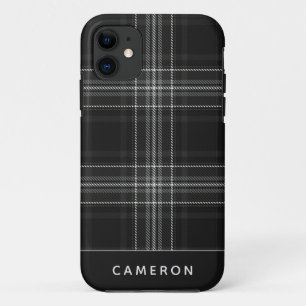 Capa Para iPhone 11 Case mate de Nome Editável do Painel da Cinza de T