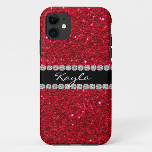 Capa Para iPhone 11 Caso 5 de Red IPHONE 5 de Crystal BLING RUBY