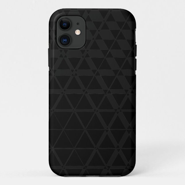 Capa Para iPhone 11 Caso 5S de Ebony Triagonal (Carvão) (Verso)