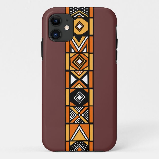 Capa Para iPhone 11 Caso africano à moda do iphone 5 do teste padrão (Verso)