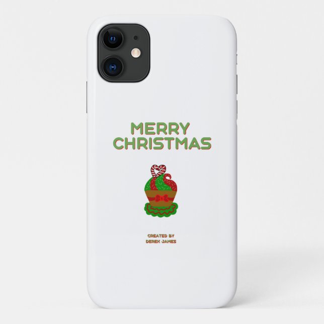 Capa Para iPhone 11 Caso Apple iPhone 11 do Cupcake de Natal (Verso)