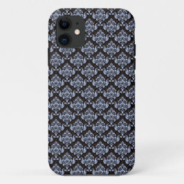 Capa Para iPhone 11 Caso Blue Damask iPhone 11