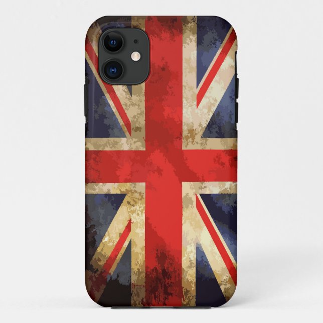 Capa Para iPhone 11 Caso britânico de IPhone 5 da bandeira (Verso)