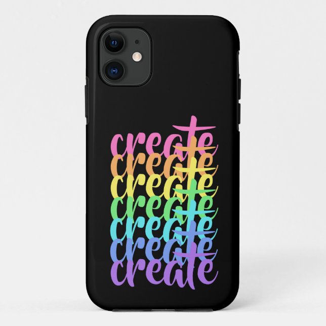Capa Para iPhone 11 Caso "Crie" do Rainbow iPhone 11 (Verso)