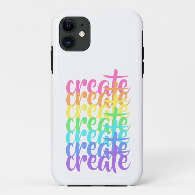 Capa Para iPhone 11 Caso "Crie" do Rainbow iPhone 11 (Verso)